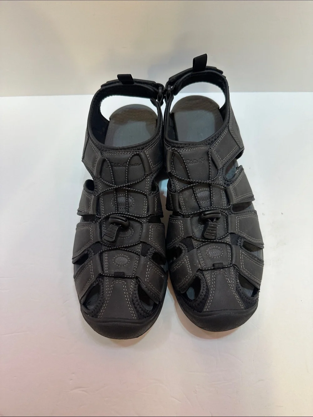 Eddie Bauer Men's Sandals Dark Gray Adjustable Outdoor Hiking Shoes Size 13